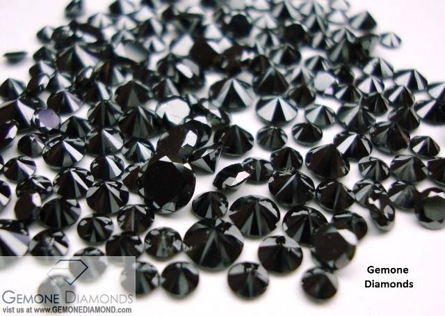 100% Genuine Natural Loose Black Diamonds in Round Brilliant Shape,loose  Black Diamonds for Sale Black Diamond Price Per Carat