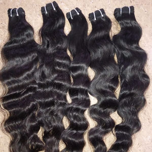 100% extensiones de cabello Remy virgen peruano puro Material de tejido de onda profunda indio crudo Natural Material de cabello humano - Product Image 1