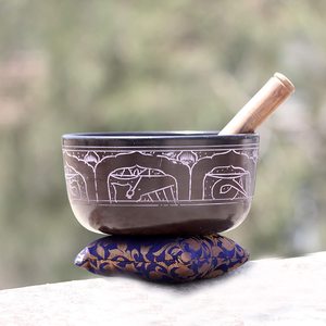 Cuenco tibetano de aluminio para cantar, cuenco tibetano hecho a mano para la curación del cuerpo - Product Image 5