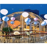 Plus récent 3.5M Diamètre Complexe Hôtelier Restaurant Tente Bulle Transparente Dôme Préfabriqué Maison
