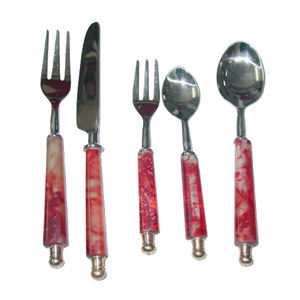 New Design White Grip Stainless Steel <b>Flatware</b> <b>Set</b> Spoon Frog Cutlery <b>Sets</b> for Restaurant, Hotels, House Fashionable - Product Image 2