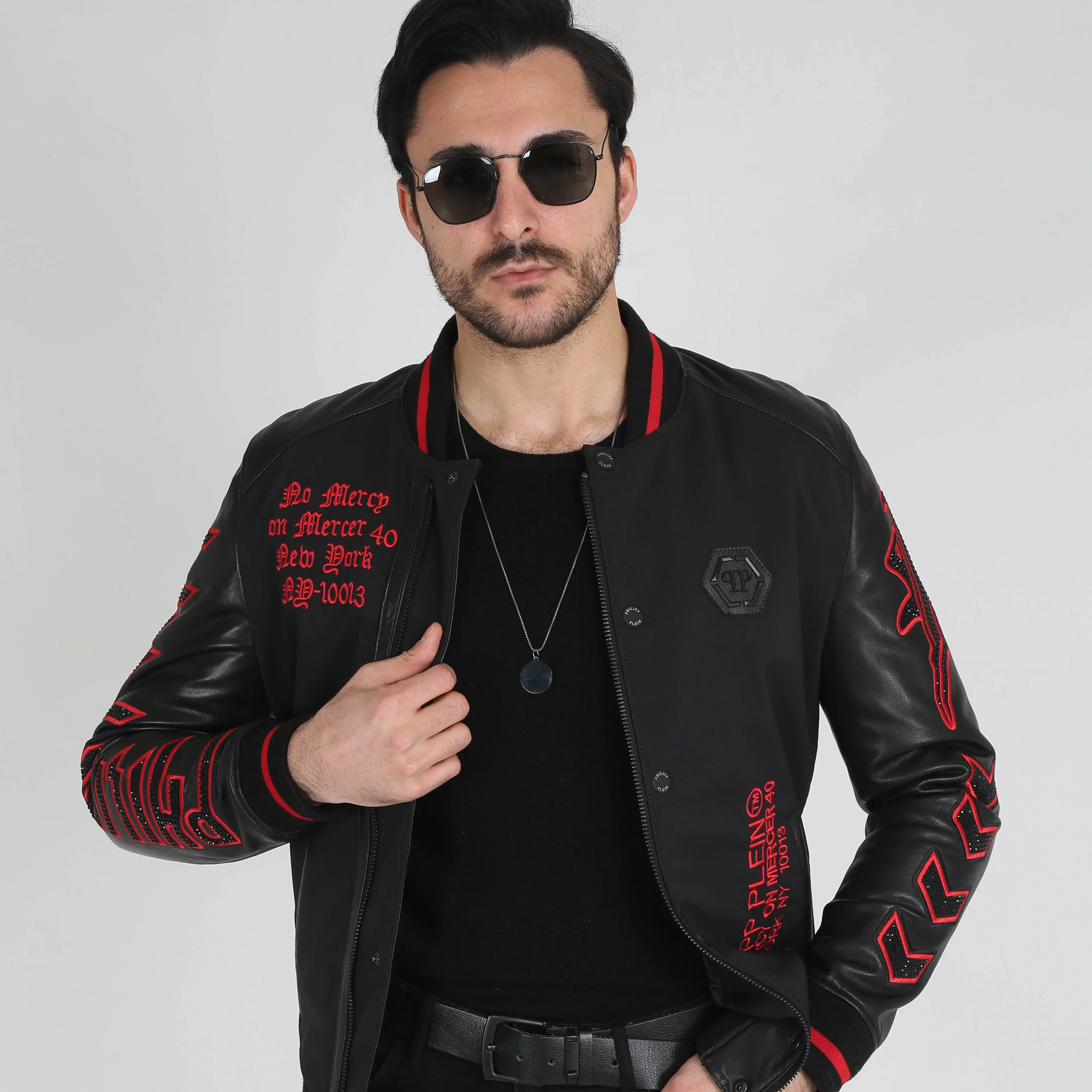high quality wholesale men leather jacket