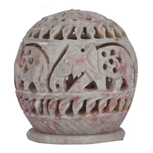 Handmade Good Quality Soapstone Candle Holder - Product Image 1