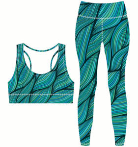 2024 soutien-gorge personnalisé et Leggings Yoga ensemble vêtements d'entraînement pour les femmes Yoga vêtements de sport ensemble de vêtements de sport - Product Image 1