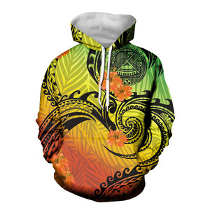 Sweat à capuche imprimé Tribal polynésien pour homme, sweat à capuche personnalisé, motif Floral, oversize - Product Image 3
