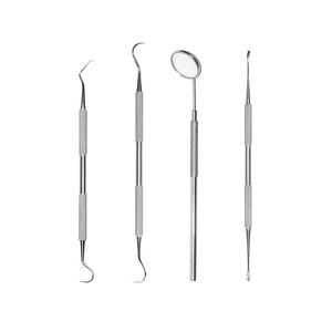 Set of 4 Wholesale <b>Dental</b> Hygiene <b>Tool</b> Set High Quality Manual Teeth <b>Cleaning</b> Mirror Factory Price <b>Cleaning</b> Filling Teeth - Product Image 1