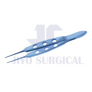 Steker tisu halus baja tahan karat <span class=keywords><strong>Forceps</strong></span> telinga <span class=keywords><strong>Bishop</strong></span> 1X2 standar Jerman untuk oftalmik dan bedah mikro