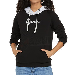 Suéter de cuello redondo de gran tamaño para mujer, ropa bordada personalizada, Jersey de algodón, sudadera con logotipo de lana y estampados personalizados - Product Image 5