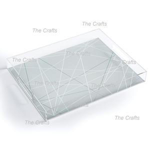 Plateau de service en acrylique de forme rectangulaire pour accessoires de table Plateau de service de qualité supérieure à bas prix - Product Image 2