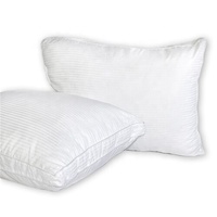 Taie d'oreiller de sommeil unie en coton tissé couvre la coquille d'oreiller avec pipping