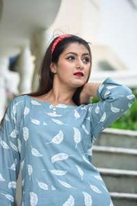 ชุดนอนคอตตอนแขนยาวสำหรับผู้หญิง,ชุดนอนสำหรับครอบครัวทรงหลวมชุดนอนยาวสำหรับผู้หญิงเซ็กซี่ - Product Image 2