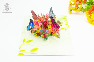 Carte pop-up 3D de beaux papillons pour la fête des mères, l'anniversaire et l'artisanat du fabricant vietnamien pour toutes les occasions - Product Image 2