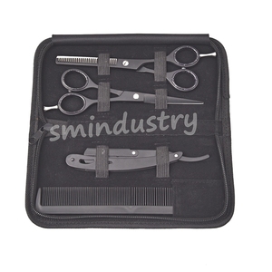 Ensemble professionnel de ciseaux en acier inoxydable, 12 pièces, Kit de barbier (SC012) - Product Image 2