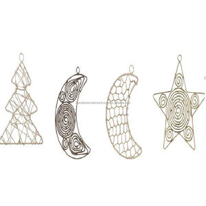 รายการแขวนเหล็กสำหรับตกแต่งบ้านด้วยโลหะสีน้ำตาลสำหรับแขวนตกแต่งคริสต์มาสเสร็จสีน้ำตาล - Product Image 2