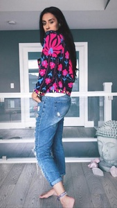 Vestes en duvet populaires pour femmes, noires, faites à la main, brodées au style suzani, bohème, vestes courtes pour femmes, entièrement doublées, style kimono - Product Image 2