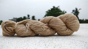 Fil de soie Muga en compte 30/2, fabriqué à partir de fibres de Muga naturellement dorées, adapté aux tricoteuses et aux tissuses - Product Image 3