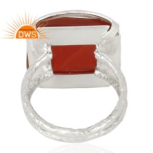 Indio esterlina sólida bien de diseñador de plata de las mujeres anillo de la joyería al por mayor venta al por mayor nueva llegada de ónix rojo anillo de piedras preciosas fabricante - Product Image 3