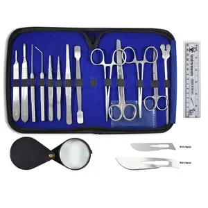 Kit de disección integral, hecho con acero inoxidable quirúrgico, 36 Uds. Ideal para biología, anatomía, botánica y veterinaria St