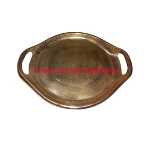 Plateau décoratif plaqué or, Design sur mesure, fait à la main, OEm, vente directe d'usine, service décoratif, livraison directe - Product Image 2