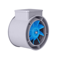 VENTEUROPE VE-MMF Inline-Hochdruck-Mischstrom-Rohrventilator, geräuscharmer Abluftventilator aus Kunststoff für Hydroponik-Zuchtzelte und Gewächshäuser, OEM