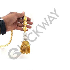 Quick Way Industries' Cord Red & Gold Rope Bishops <b>Tassel</b> Liturgical Cintur <b>with</b> Cotton and Silk Decorative Fringe <b>Trim</b> - Product Image 6