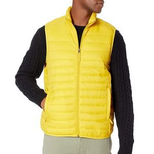 Meilleure vente Veste matelassée de créateur pour hommes, tissu en toile enduite confortable de haute qualité sans manches en hiver, vente en gros - Product Image 5