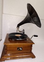 Gramophone en laiton et en bois, pour musique et décoration de maison, prix d'usine