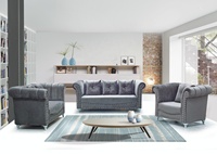 Ensemble de canapés en tissu moderne pour salon, villa, école et parc - Canapé de style américain avec structure en bois
