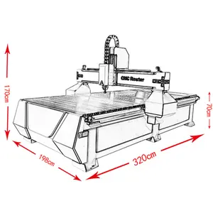 Giá Cả Phải Chăng 3D 1325 Gỗ CNC Router Máy Từ Nhà Máy Nhà Cung Cấp