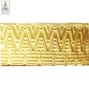 Orris Gilt Metal <b>Craft</b> Gold Braid Bullion <b>Wire</b> Metallic Jacquard Gallon Braid Jacket Cuffs Sleeves Belt Dress Tunic Coat Braid - Product Image 2