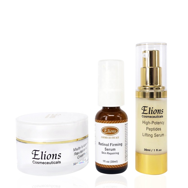 OEM ODM Chemical Natural Face Skin Care Cream Serum Liquid Sets Moisturizing Anti-Aging Anti-Wrinkle Repair Vitamin C Herbal