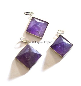 จี้ปิรามิดอเมทิสต์ที่มีคุณภาพดี: จี้ปิรามิดอเมทิสต์สำหรับขาย - Product Image 1