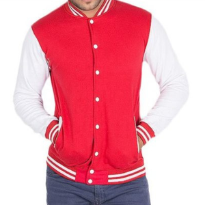 Classic College Baseball Jacket for Men Fashion Slim Fit Custom Logo Soft Cotton Fleece Varsity with Hoodie <b>Fur</b> Wool Shell - Product Image 2