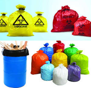 ถุงขยะ HDPE แบบมีเชือกรูด สำหรับใช้ในอุตสาหกรรมและครัวเรือน แบบใช้แล้วทิ้ง มีจีบข้าง - Product Image 2