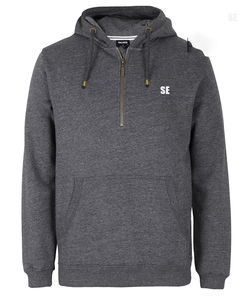 Hot Selling Custom Embroidery Oversized <b>Hoodie</b> High Neck Half Zip <b>Sherpa</b> Fleece <b>Hoodie</b> - Product Image 1