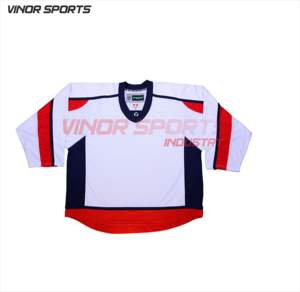 Camiseta unisex personalizable de hockey con bordado de blues OEM Technics Logo Style Time Lead Set para ropa de hockey sobre hielo al por mayor - Product Image 6