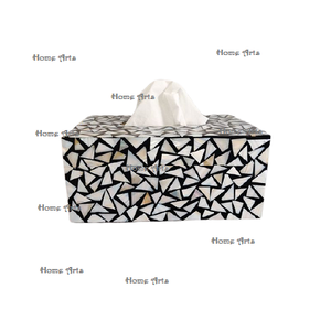 Boîte à serviettes en nacre avec boîte à serviettes en forme de taille personnalisée de la plus haute qualité par Home Arts - Product Image 3