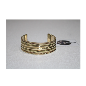 Tradnary Woven Handmade Brass <b>Cuff</b> <b>Bracelet</b> in Golden Color With Copper Wire Design for Women <b>Fashion</b> at Wedding and Parties - Product Image 4