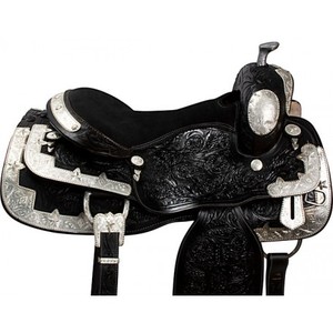 Selle de spectacle western en cuir véritable de qualité supérieure pour cheval, prix de gros, quincaillerie en acier inoxydable, design personnalisable - Product Image 1