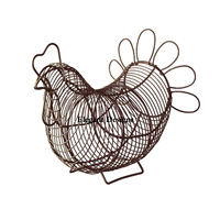 Nouvel arrivage de panier à oeufs en fil de fer de designer antique Prix de gros direct d'usine Panier à oeufs de luxe Panier à oeufs en fil de fantaisie classique