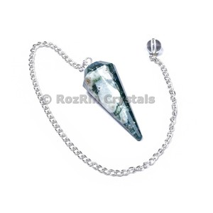 <b>Tree</b> Agate 6 Faceted Pendulums - Product Image 1