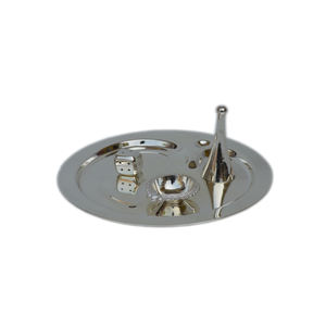 Juego de bandejas de servicio Royal Design Completamente de metal de latón con acabado plateado altamente brillante - Product Image 3