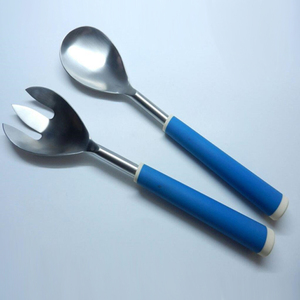 ฮอร์น & สแตนเลสชุบเงินขายส่งชุดเสิร์ฟสลัดอุปกรณ์ทานอาหารจานร้อน - Product Image 5