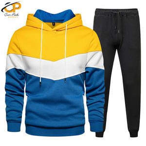 Chándal de algodón con cremallera para hombre, traje deportivo con cremallera, chándal con logotipo personalizado para invierno - Product Image 2