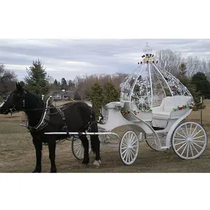 優雅なおとぎ話のカボチャの馬車新しいデザインプリンセスシンデレラの馬車白いシンデレラのカボチャの馬車