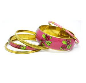 Juego de brazaletes de color melocotón 1950 Compre pulsera colorida redonda ancha de Año Nuevo en línea y joyería del Día Mundial DE LA Salud - Product Image 6