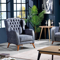 Ensemble de canapés Chesterfield contemporains de qualité supérieure, extensibles, avec cadre en bois massif capitonné, pour appartement/villa