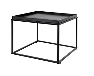 Modern Round Pattern Iron Coffee & <b>Side</b> <b>Table</b> for Home & Gym New Square Frame Black Powder Coated Leisure Metal Material - Product Image 1