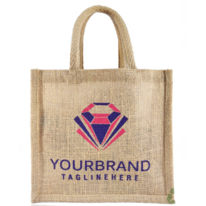 Bolsa Promocional de Yute Pequeña con Logotipo Personalizado Impreso para Compras y Uso en Supermercados |   Bolsa Reutilizable Ecológica con Impresión Personalizada Disponible - Product Image 1