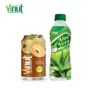 Boisson à l'aloe vera tropicale en bouteille de 350 ml, saveur pêche, sans sucre ajouté, fabricant de boissons OEM ODM, étiquette privée - Product Image 1